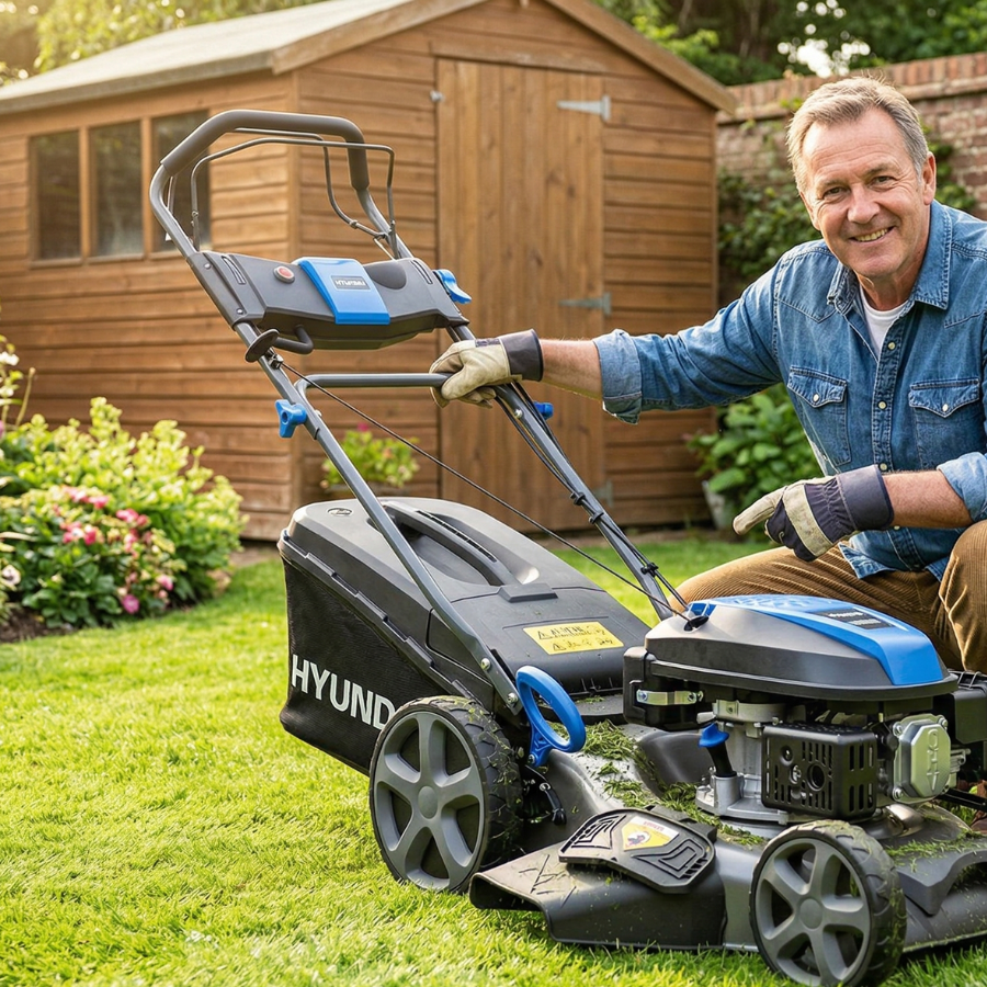 Hyundai HYM17150SPEX Petrol Lawn Mower Review - featured image