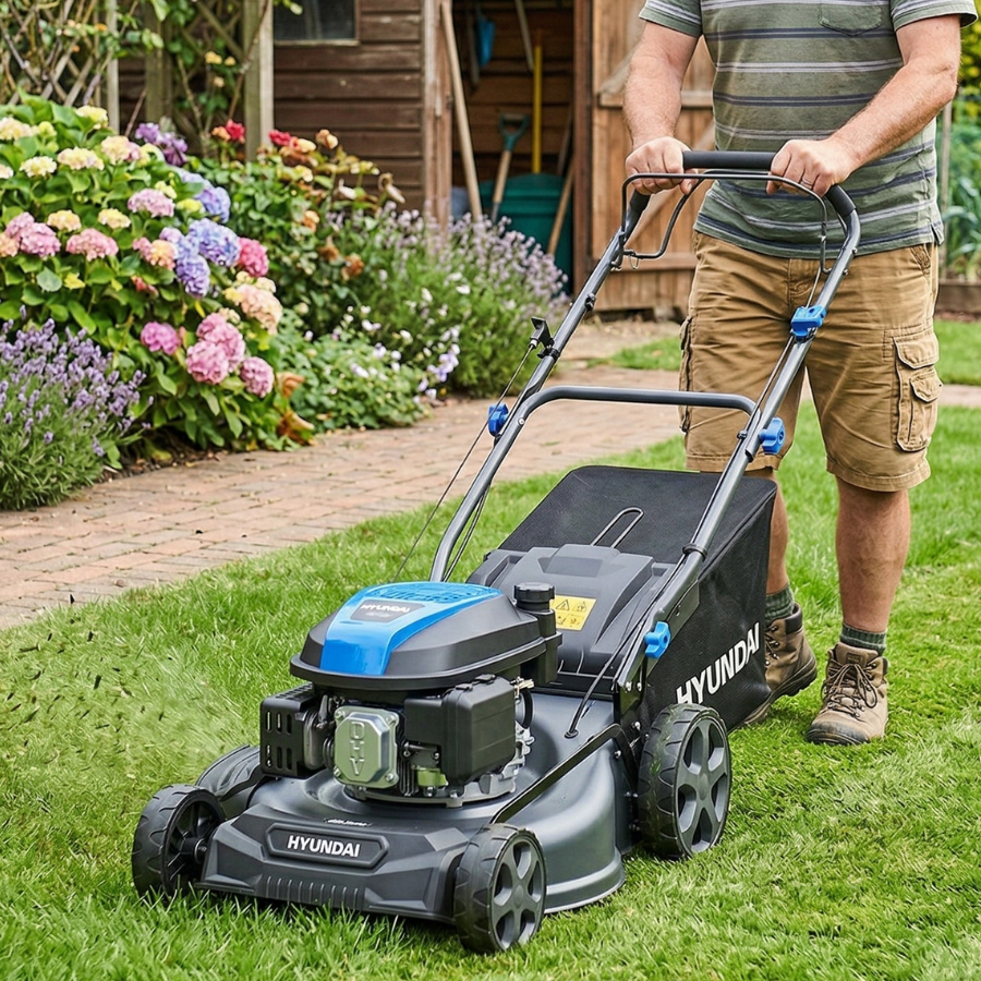 Hyundai HYM16130PX Petrol Lawn Mower Review - featured image