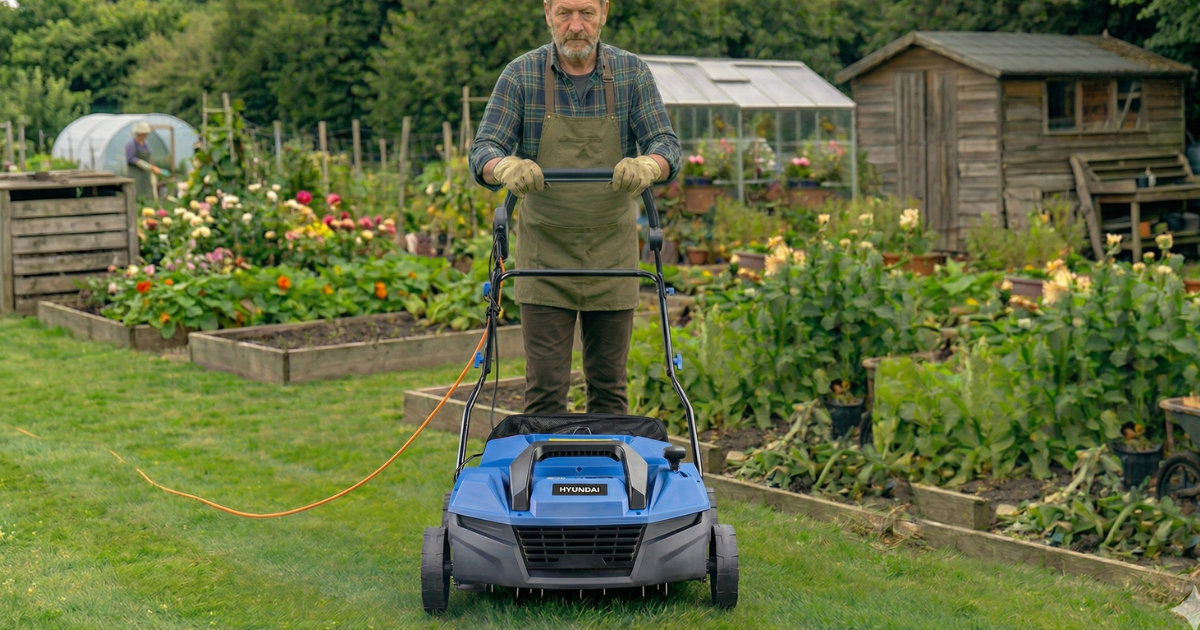 Hyundai HYSC1800E Electric Scarifier & Aerator Review Hyundai HYSC1800E Electric Scarifier & Aerator Review - featured image