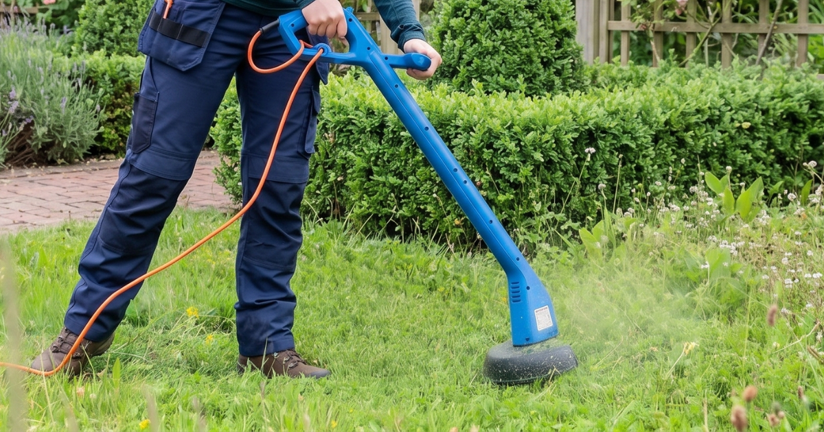 Hyundai HYTR250E Grass Trimmer Review - Cheapest Strimmer in the UK? Hyundai HYTR250E Grass Trimmer Review - featured image