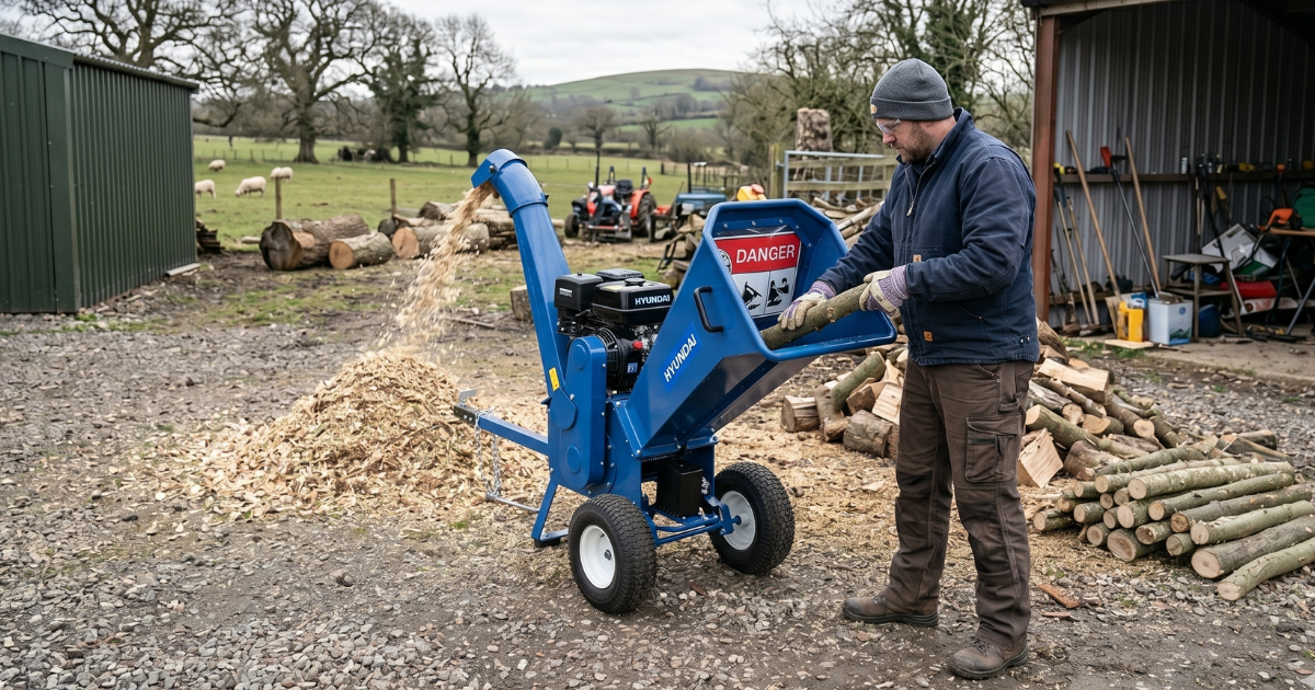 Hyundai HYCH1500E-2 Petrol Wood Chipper Shredder Review Hyundai HYCH1500E-2 Petrol Wood Chipper Shredder Review - featured image