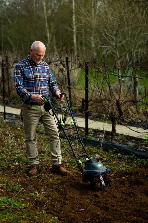 Handy 800W compact lightweight electric tiller for small garden beds